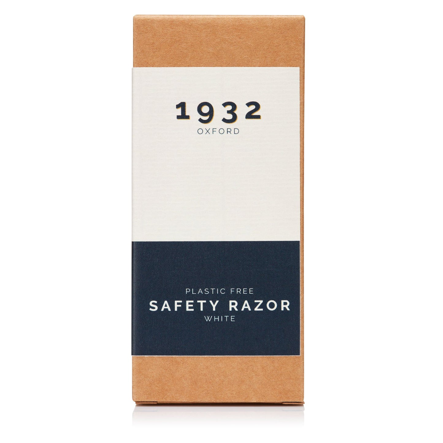 1932 White Stainless Steel Safety Razor